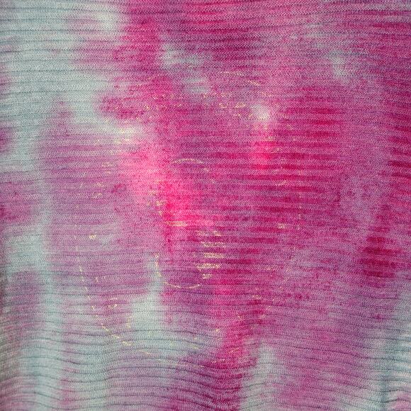 Eileen Fisher Top Womens Medium Linen Tie Dye Knit Pullover Crew Neck Long Slv - Picture 2 of 9